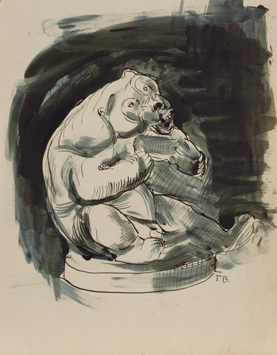 Sedící malajský medvěd od Franz Barwig d. Ä.