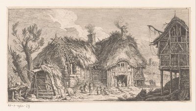 Ženy a děti na farmě Suite de paysages (název série) od Franz Edmund Weirotter