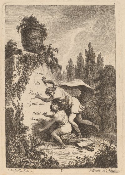 V Příchodu do Říma: pl. 1 od Franz Edmund Weirotter after Étienne de Lavallée Poussin