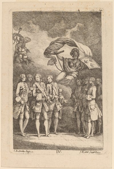 V Příchodu do Říma: pl. 4 od Franz Edmund Weirotter after Étienne de Lavallée Poussin