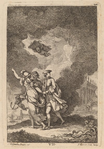V Příchodu do Říma: pl. 7 od Franz Edmund Weirotter after Étienne de Lavallée Poussin