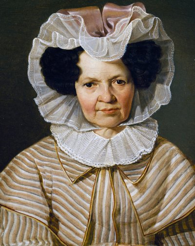 Portrét Therese Burger Bischof, obraz Franze Eybla (1806-1880) od Franz Eybl