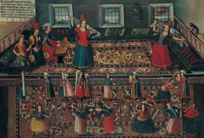 Scéna z tureckého harému, druhá polovina 17. století. od Franz Georg Hörmann