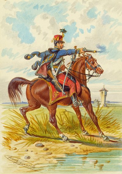 voják na koni od Franz Gerasch