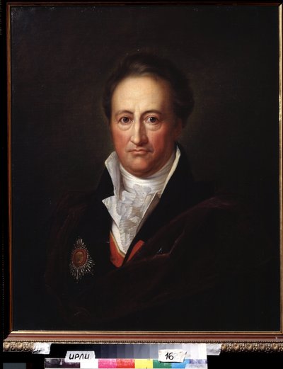 Portrét autora Johanna Wolfganga von Goethe (1749-1832) (Portrét autora J. W. von Goetha). Malba Gerharda von Kugelgena (1772-1820), olej na plátně od Franz Gerhard von Kugelgen