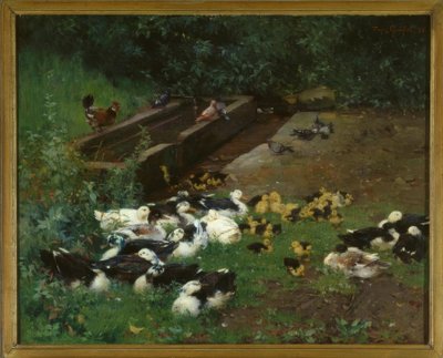Entenfamilien od Franz Grassel