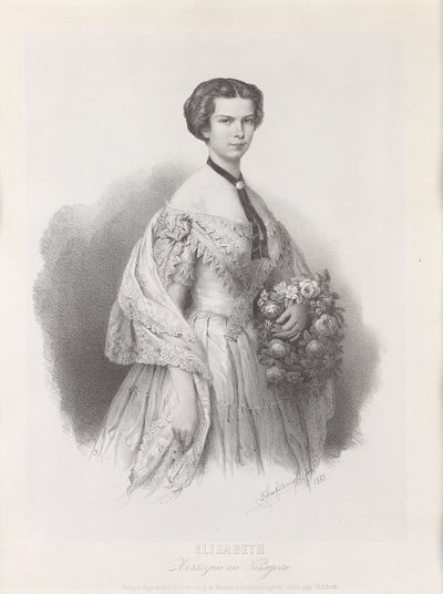Portrét císařovny Alžběty Rakouské, 1853. od Franz Hanfstaengl