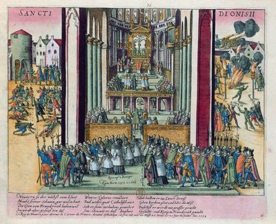 Abjurace Jindřicha IV. a konverze ke katolicismu v St. Denis dne 15. července 1593 od Franz Hogenberg