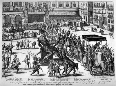 Vstup Hercula Francoise z Francie, vévody z Alenconu (1554-84) do Antverp, 19. února 1582 od Franz Hogenberg
