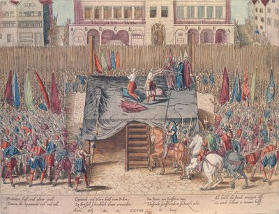 Poprava Filipa II. de Montmorency (1518-68) hraběte z Hornes, Brusel od Franz Hogenberg