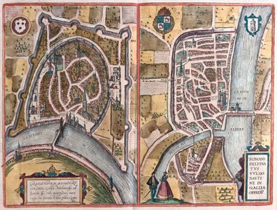 Grenoble a Romans sur Ister, Francie (rytina od Franz Hogenberg
