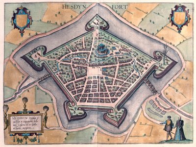 Hesdin, Francie (rytina od Franz Hogenberg