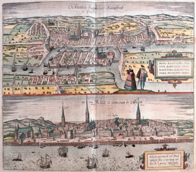 Kaliningrad, Rusko - Riga, Lotyšsko (rytina od Franz Hogenberg
