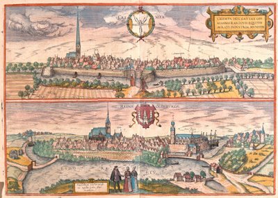 Krempe a Rendsburg, Německo (rytina od Franz Hogenberg
