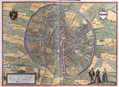 Leuven, Belgie (rytina od Franz Hogenberg