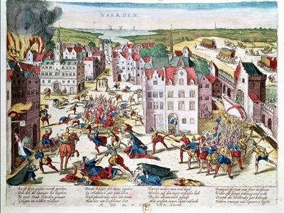 Masakr ve Flandrech za vlády Fernanda Alvareze de Toledo (1508-82) vévody z Alby, 30. listopadu 1572 od Franz Hogenberg
