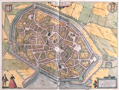 Mons, Belgie (rytina od Franz Hogenberg