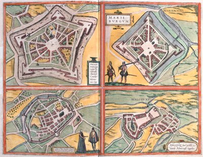 Philippeville, Mariembourg, Chimay a Walcourt, Belgie (rytina od Franz Hogenberg