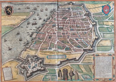 Mapa Antverp od Franz Hogenberg