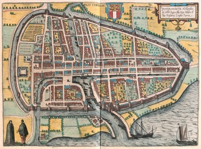 Rotterdam, Nizozemsko (rytina od Franz Hogenberg