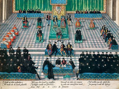 Zasedání generálních států v Orleans, leden 1561, rytina Franz Hogenberg (1535-1590), Francie od Franz Hogenberg