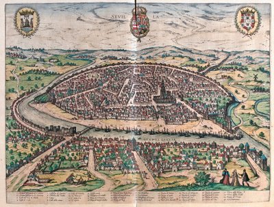 Sevilla, Španělsko (rytina od Franz Hogenberg