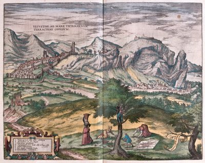 Terracina, Itálie (rytina od Franz Hogenberg
