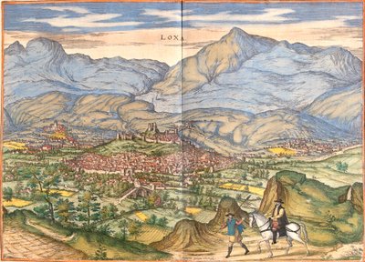 Pohled na Loja (Loxa), Španělsko (lept od Franz Hogenberg