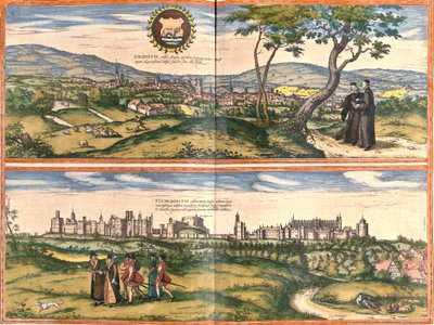 Pohledy na Oxford (Oxonium) a Windsor (Vindesorium), Anglie (lept od Franz Hogenberg