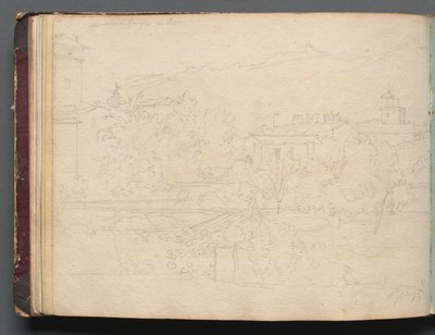 Album s Pohledy na Řím a okolí, Krajinářské studie, strana 16b: Roman View od Franz Johann Heinrich Nadorp