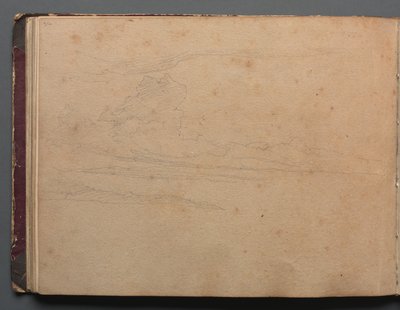 Album s Pohledy na Řím a okolí, Krajinářské studie, strana 29b: Krajinná studie. od Franz Johann Heinrich Nadorp