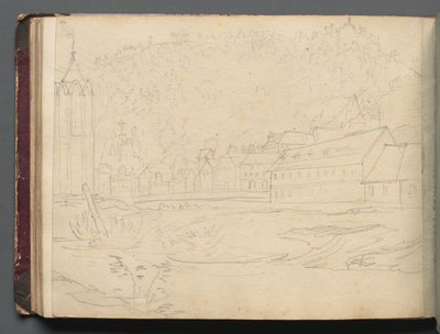 Album s Pohledy na Řím a okolí, Krajinářské studie, strana 48b: Římská krajina od Franz Johann Heinrich Nadorp