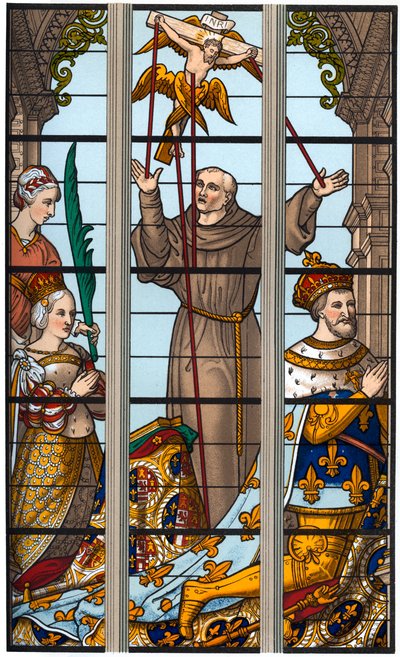František I. a Eleonora na jejich pobožnostech, 1515-1547, 1870 od Franz Kellerhoven
