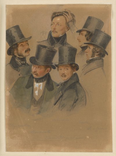 Gustav Boenisch, August Hopfgarten, Friedrich Jentzen, Eduard Meyerheim, Edmund Rabe, Johann Wilhelm Schirmer od Franz Krüger
