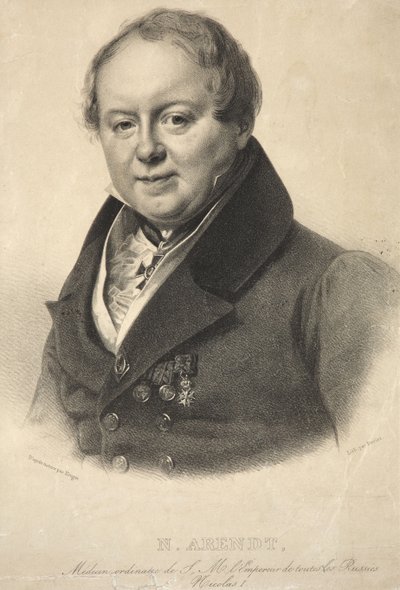 Portrét císařského osobního lékaře Nicholase Martina Arendta 1785-1859, 1836 od Franz Krüger
