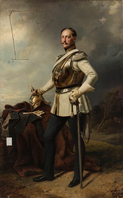 Portrét cara Mikuláše I. Romanova (1796–1855) v pruské uniformě kirasýrů od Franz Krüger