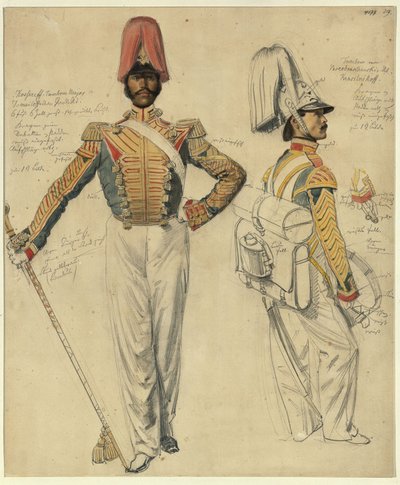 Tambormajor Vasilij Kosarev, plukovní bubeník Kuzma Krasilnikov od Franz Krüger