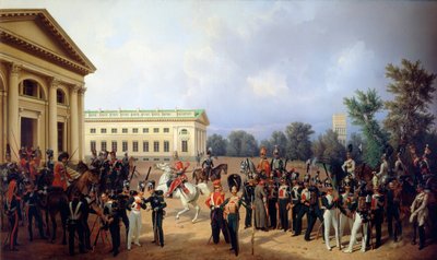 Císařská ruská garda v Carskoje Selo v roce 1832, 1841. od Franz Krüger