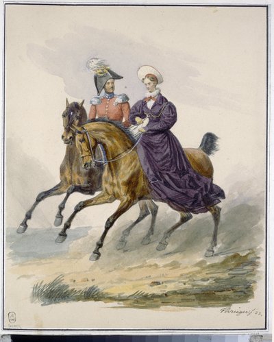Císař Nicholas I (1796-1855) a carevna Alexandra Fedorovna (rozená Charlotte Pruská od Franz Krüger