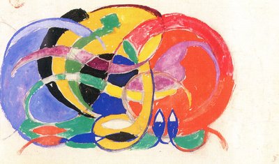Abstraktní kompozice od Franz Marc