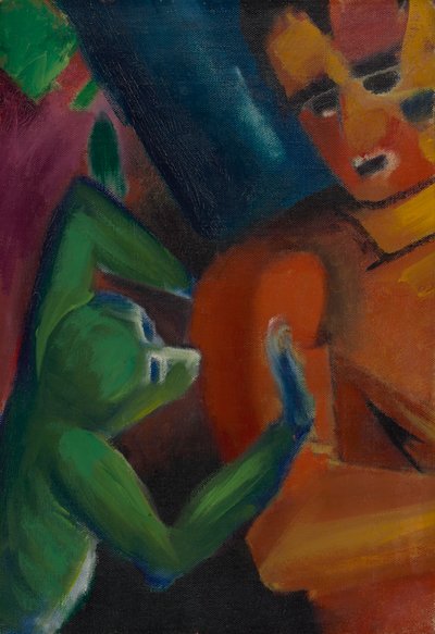 Äffchen und Mensch od Franz Marc