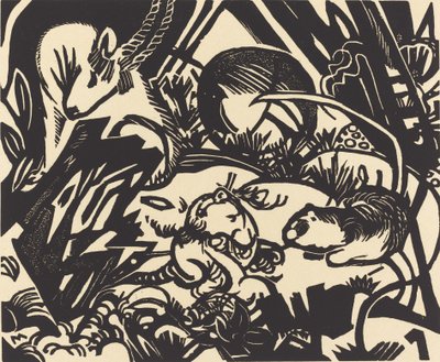 Legenda o zvířatech, 1912. od Franz Marc