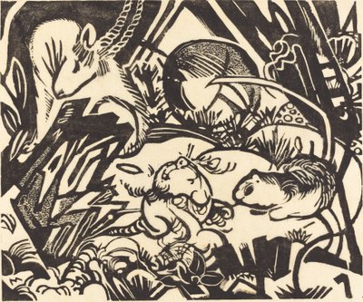 Legenda o zvířatech, 1912. od Franz Marc
