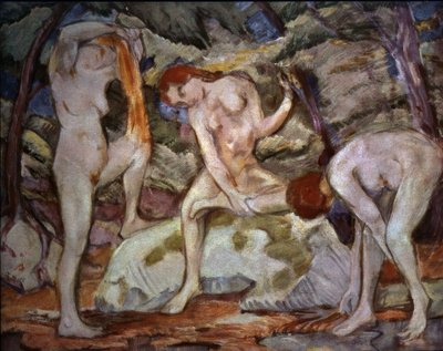 BAÑISTAS - 1910 - O / L - 106 × 141 od Franz Marc