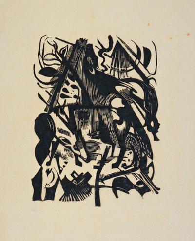 Narození vlka od Franz Marc