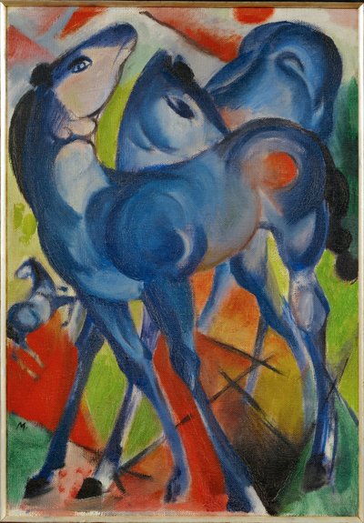 Modré klisny (malba na plátně) od Franz Marc