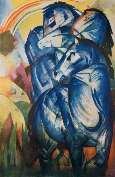Věž modrých koní od Franz Marc