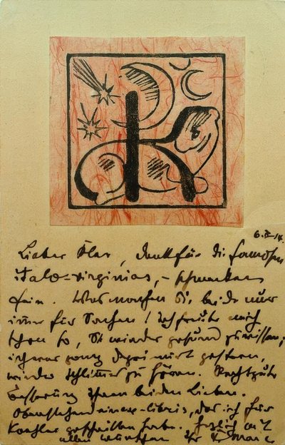 Exlibris Bernhard Koehler od Franz Marc