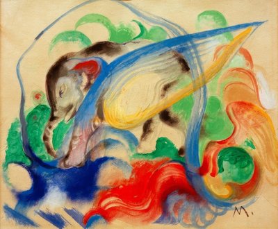 Fabletier (Grauer Elephant) od Franz Marc