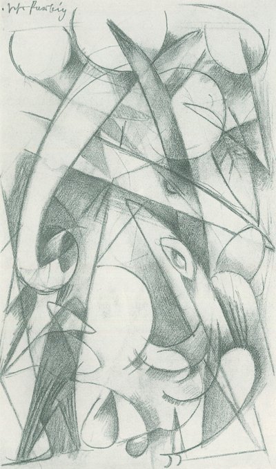 Franz Marc - Skicák z terénu - List 09 od Franz Marc